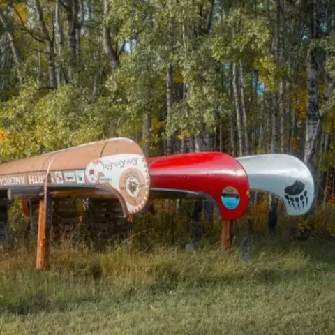 Canoes on Racks